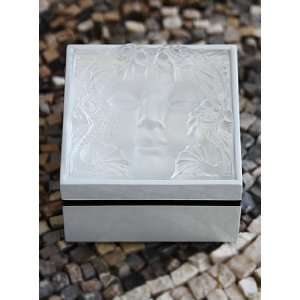 Lalique Woman Mask Box, White 