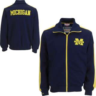Mitchell and Ness Michigan Wolverines Pre Game Track Jacket    