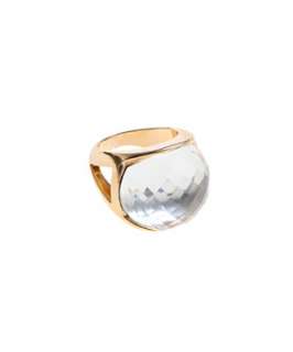 Crystal (Clear) Clear Facet Stone Ring  243326790  New Look