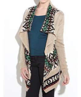 Tan (Stone ) Only Drape Patterned Cardigan  233537418  New Look