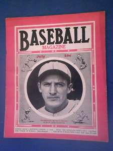1936 Baseball Magazine July Joe Medwick Hank Greenberg Vintage Joe 