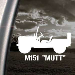    M151 Mutt Vietnam Era Jeep Top Down Decal Car Sticker: Automotive