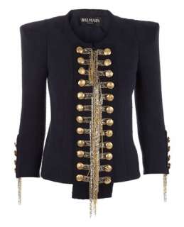 Balmain Silk Military Style Jacket   Degli Effetti Women   farfetch 