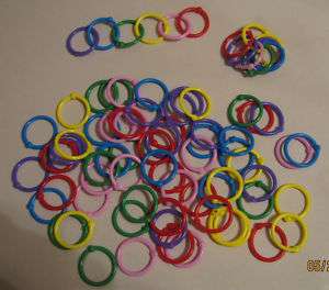 80 OPEN & CLOSE LOOPING RINGS BIRD PARROT TOY PARTS  