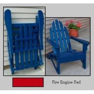  Folding Adirondack Chair 38x37x30 Fire Engine Red: Pet 