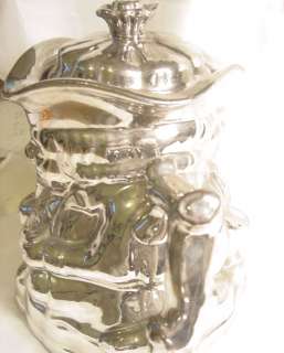 Antique Silver Luster Toby Jug Teapot Lustre  