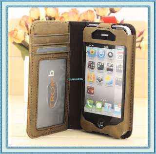   Luxury Twelve South BookBook Leather Wallet Case for iPhone 4 4S New