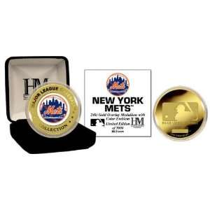  New York Mets 24KT Gold and Color Team Mint Coin 