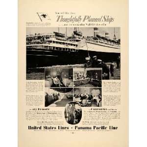   Lines Panama Pacific Ship Cruise   Original Print Ad
