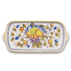 Handmade Miele Ceramic Rectangular Tray From Italy  