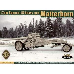  1/72 Matterhorn 17cm Kanone 18 Heavy Gun Toys & Games