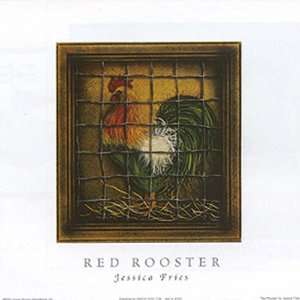  Red Rooster by Jessica Fries 7 X 5 Poster