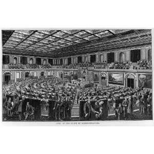  Hall of House of Representatives,c1850,Washington,DC
