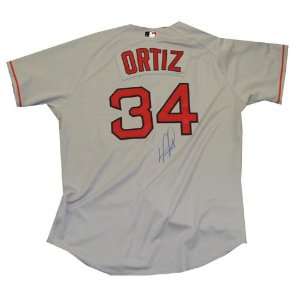  Autographed David Ortiz Grey Authentic Jersey (MLB 