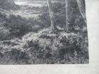 Landscape and Tree Etching, Theophile Chauvel, Signed  