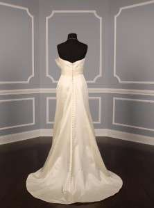 Anne Barge La Fleur LF160 Light Ivory Silk Satin New Couture Bridal 