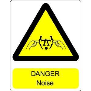  Danger Noise Hazard Plug Ears Sign Sticker Decal 4.5x3.5 