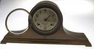   Deco Antique New Haven Westminster Chime Tambour Mantle Clock  