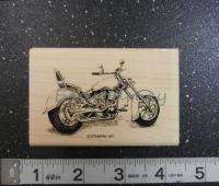 STAMPIN UP RETIRED CRUISER MOTORCYCLE Rubber Stamp #1046  