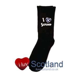  I Love Scotland Saltire Heart Socks Toys & Games