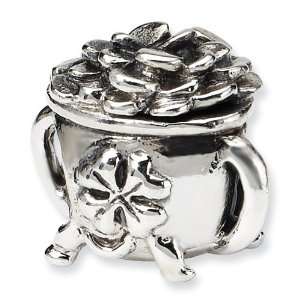  Sterling Silver Reflections Pot of Gold Bead: Jewelry