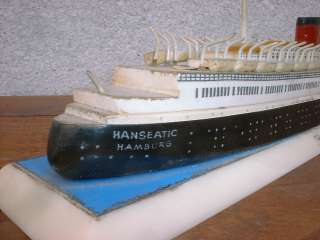 Rare Vintage Miniature Van Ryper/Richard Wagner Wooden Ship Model 