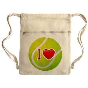  Messenger Bag Sack Pack Khaki I Love Tennis Everything 