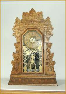 Charming Antique Oak 19th Century Gilbert Kitchen Clock  