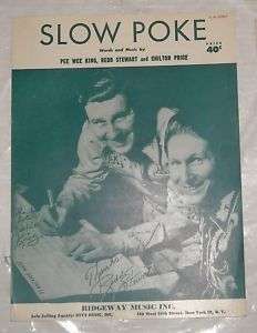 1951 SLOW POKE SHEET MUSIC PEE WEE KING REDD STEWART  