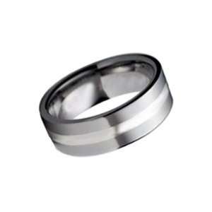   Sterling Silver Inlay, 8 mm Width, Ring Size 11: Spire Arts: Jewelry