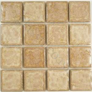 Sandstone 3 x 3 Cream/Beige Stoneworks Series Glossy Ceramic   18368