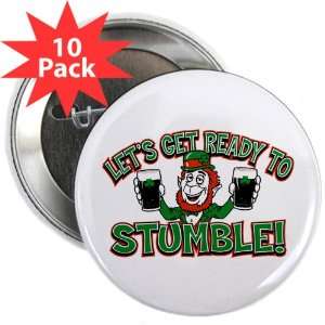  2.25 Button (10 Pack) Lets Get Ready To Stumble Irish 