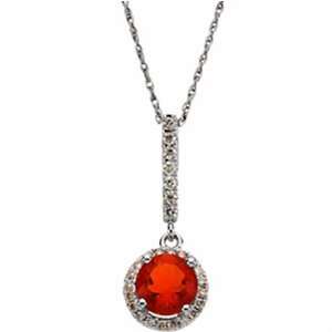  Lovely Mexican Fire Opal and Diamond Pendant Jewelry Days 