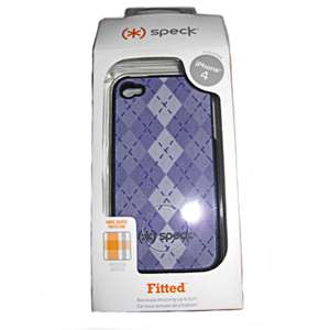Verizon Speck Purple Argyle Fitted Hard Snap On Case Cover for iPhone 