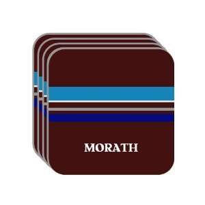 Personal Name Gift   MORATH Set of 4 Mini Mousepad Coasters (blue 