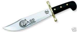 CASE XX KNIVES BLACK BOWIE HUNTING KNIFE ETCHED NIB 311  