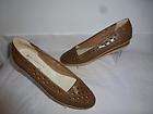 etienne aigner italy taupe leather cut out wedged loafers jute