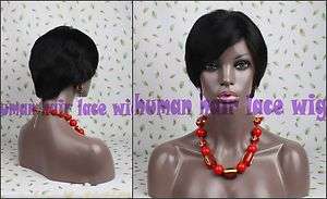 New Short Silky Straight Lace Wigs 100% Indian Remy Human Hair 6~8 
