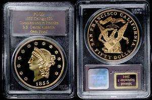 1855 S.S. Central America GOLD $50 KELLOGG   SHIPWRECK GOLD  