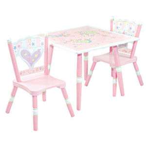 Fairy Wishes Table 2 Chairs Girls Pink Childrens Room Kids Play Eat 