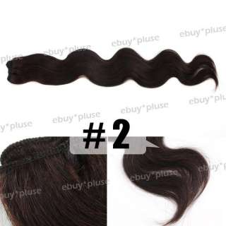 100g Remy Real Curly Human Hair Body Wave Hair Weaving Weft Extensions 