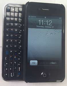 NEW BLUETOOTH SLIDING KEYBOARD WITH BLACK CASE FOR IPHONE 4 4S VERIZON 