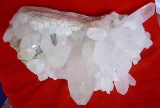 NATURAL CLEAR LARGE QUARTZ CRYSTAL CLUSTER POINTS From Brazil.