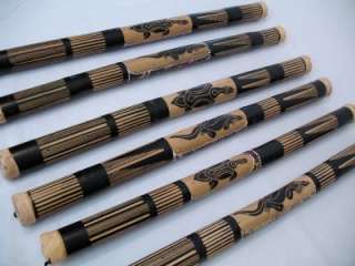 Bamboo Rainstick ~TURTLE~ Handcarvings & Dot Paintings  