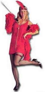 Costumes! Red Charleston Flapper Fringe Dress Plus  