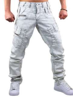 Cipo & Baxx Jeans Hose C 833 weiß/grau  Bekleidung