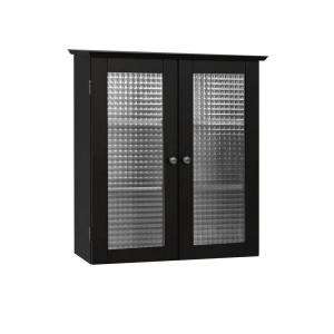 Elegant Home Cape Cod 22.5 in. W Wall Cabinet with Two Glass Doors in 