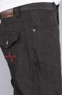 LRG The King Creative True Straight Fit Jeans in Raw Black Wash 