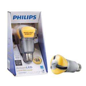 Philips 8 Watt (40W) LED A19 Soft White (2700K) Light Bulb (E*) 417048 