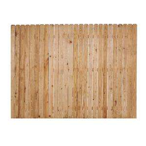 In. x 4 In. (6 Ft. x 8 Ft.) Cedar Dog Ear Privacy Fence Panel 47466 